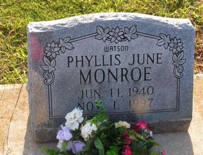 Phyllis June Watson Monroe on Sysoon