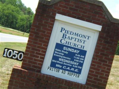 Piedmont Baptist Church Cemetery on Sysoon