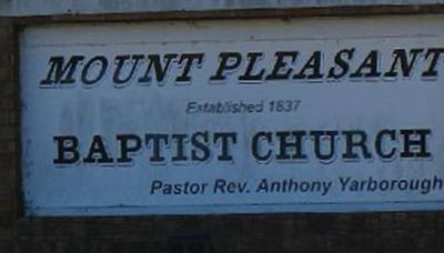 Mount Pleasant Baptist Church Cemetery on Sysoon