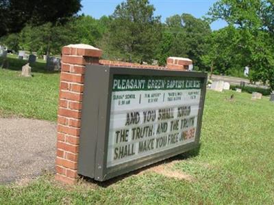 Pleasant Green Baptist Church Cemetery on Sysoon