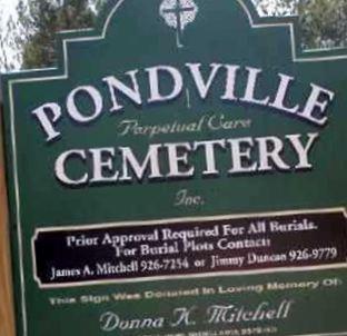 Pondville Cemetery on Sysoon