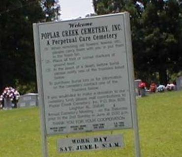 Poplar Creek Cemetery on Sysoon