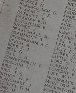 Private Albert Bidgood on Sysoon