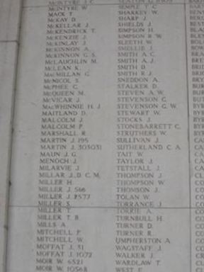 Private Andrew Colquhoun Smith on Sysoon