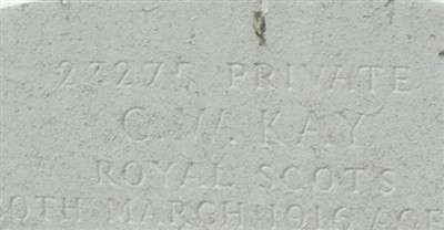 Private Charles William Kay on Sysoon