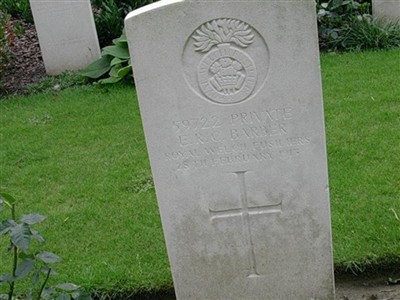 Private E R C Barber on Sysoon