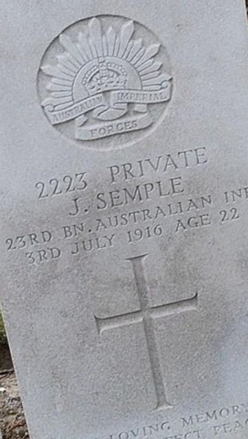 Private James Semple on Sysoon