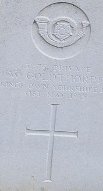 Private Walter W Goldthorpe on Sysoon