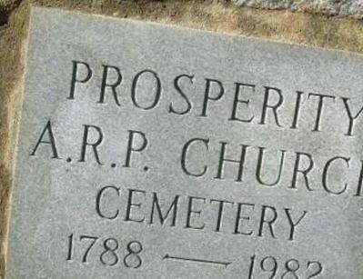 Prosperity Presbyterian Church Cemetery on Sysoon