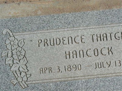 Prudence Thatcher Hancock on Sysoon