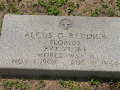 Pvt Alcus G Reddick on Sysoon