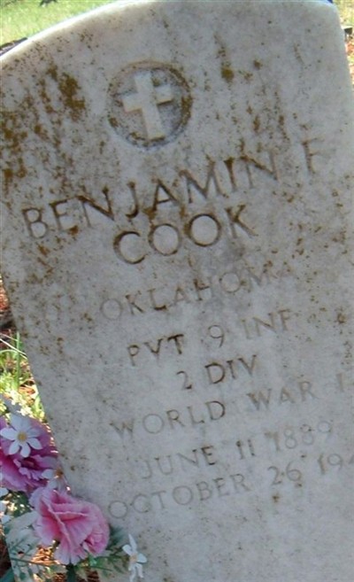 Pvt Benjamin F. Cook on Sysoon