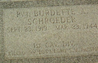 Pvt Burdette Annan Schroeder on Sysoon