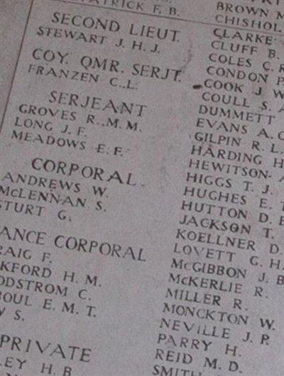 Pvt Edward Terence Hughes on Sysoon