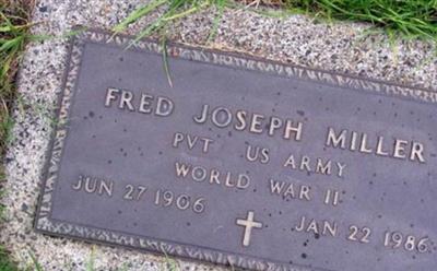 Pvt Fred Joseph Miller on Sysoon