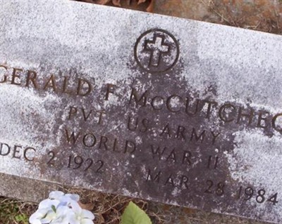 Pvt Gerald F McCutcheon on Sysoon