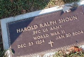 Pvt Harold Ralph Shoun on Sysoon
