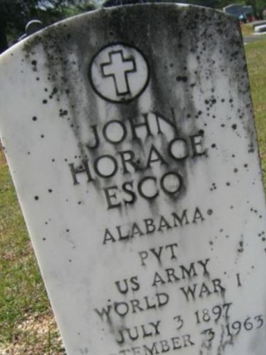 Pvt John Horace Esco on Sysoon