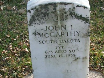 Pvt John L. McCarthy on Sysoon