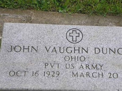 Pvt John Vaughan Duncan on Sysoon