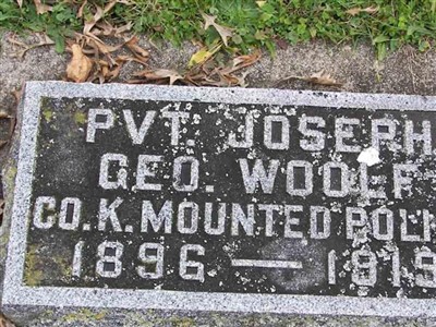 Pvt Joseph George Woolf on Sysoon