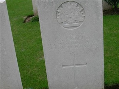 Pvt Sylvester George Ricketts on Sysoon