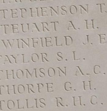 Pvt Thomas William Stephenson on Sysoon