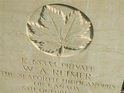Pvt Walter Arnold Reimer on Sysoon