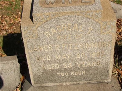 Racheal T Fitzsimmons, Find a grave on Sysoon Racheal T Fitzsimmons on Sysoon