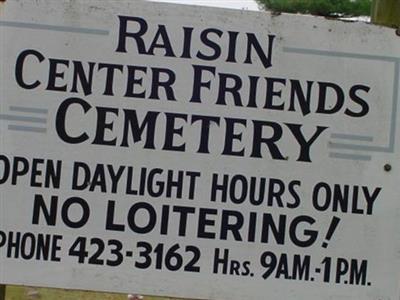 Raisin Center Friends Cemetery on Sysoon