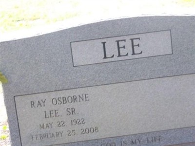 Ray Osborne Lee, Sr on Sysoon