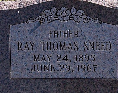 Ray Thomas Sneed on Sysoon