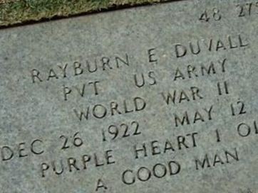 Rayburn E Duvall on Sysoon