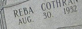 Reba Cothran Smith on Sysoon