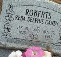 Reba Delphis Gandy Roberts on Sysoon