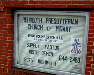 Rehoboth Presbyterian Church of Midway on Sysoon