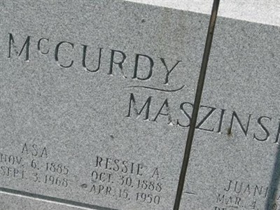Ressie A. McCurdy on Sysoon