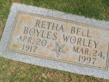 Retha Bell Boyles Worley on Sysoon