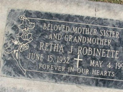 Retha J Robinette on Sysoon