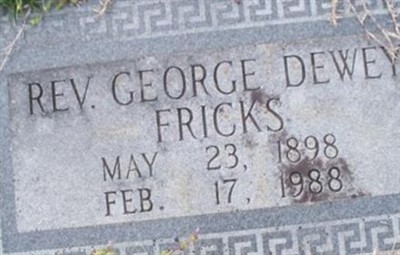 Rev George Dewey Fricks on Sysoon