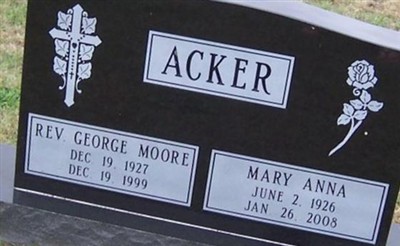 Rev George Moore Acker on Sysoon