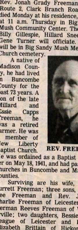 Rev J. Grady Freeman on Sysoon