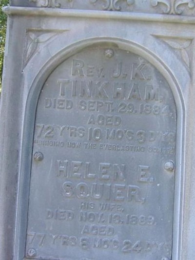 Rev J. K. Tinkham on Sysoon