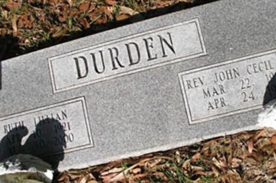 Rev John Cecil Durden, Sr on Sysoon