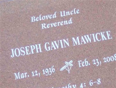 Rev Joseph Gavin Mawicke on Sysoon