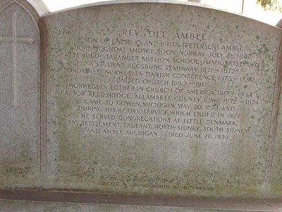 Rev Ole Amble on Sysoon