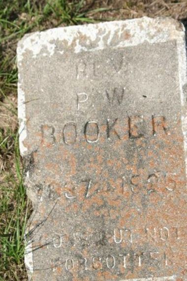 Rev P W Booker, Find a grave on Sysoon Rev P W Booker on Sysoon