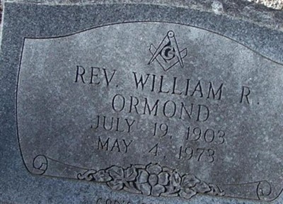 Rev William R Ormond on Sysoon