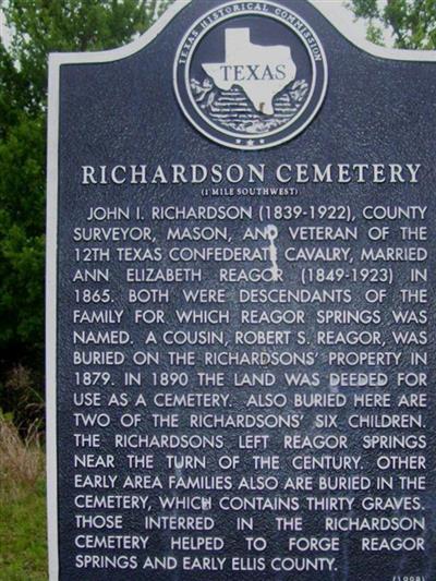 Richardson Cemetery on Sysoon