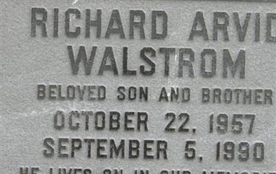 Richard/Wally Arvid Walstrom on Sysoon